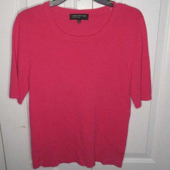 Jones New York Pink Short Sleeve Sweater - Picture 1 of 3